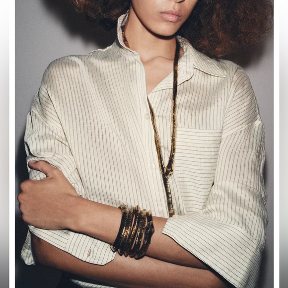 Zara Gold Snake Necklace - Picture 3 of 4